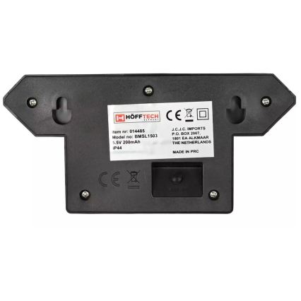 HÖFFTECH - Zonne-LED-wandlamp met bewegings- en schemersensor LED/5,5V 200 mAh IP44