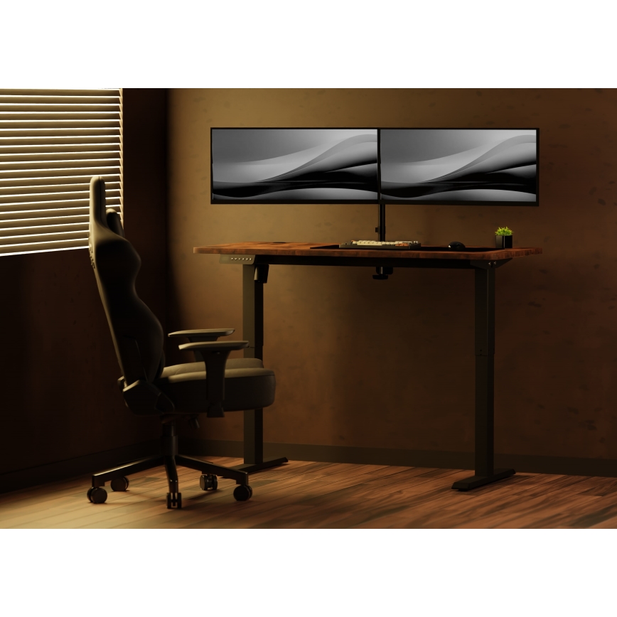 Hoogte verstelbaar bureau LEVANO 140x60 cm hout/zwart