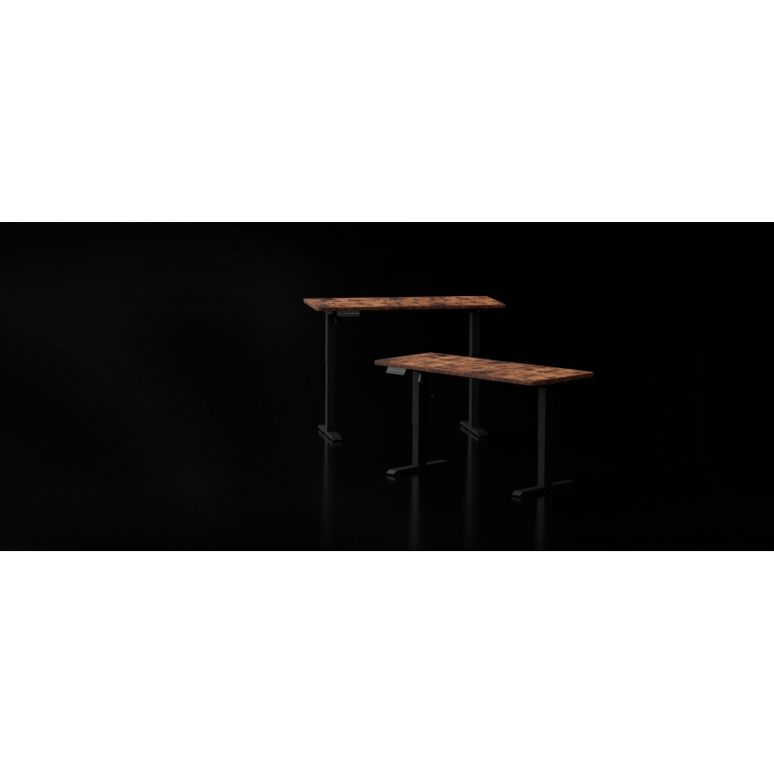 Hoogte verstelbaar bureau LEVANO 140x60 cm hout/zwart
