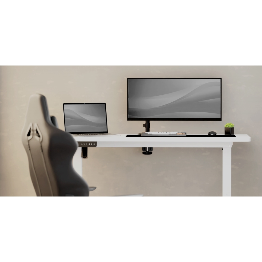 Hoogte verstelbaar bureau LEVANO 140x60 cm wit