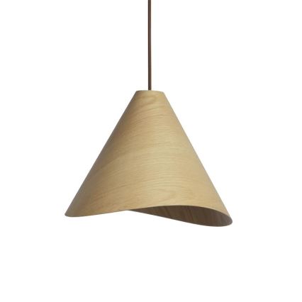 Houten hanglamp aan snoer 1xE27/60W/230V Ø 33 cm massief/eik/rubberhout