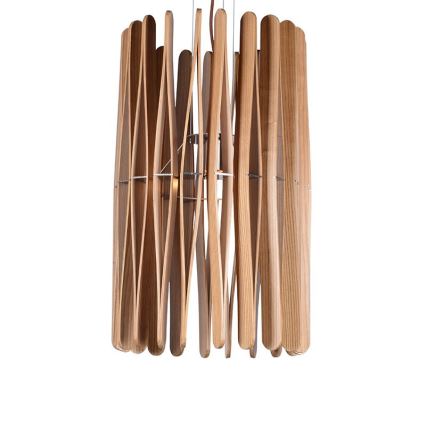 Houten hanglamp aan snoer 1xE27/60W/230V Ø 38 cm massief/essen/rubberhout