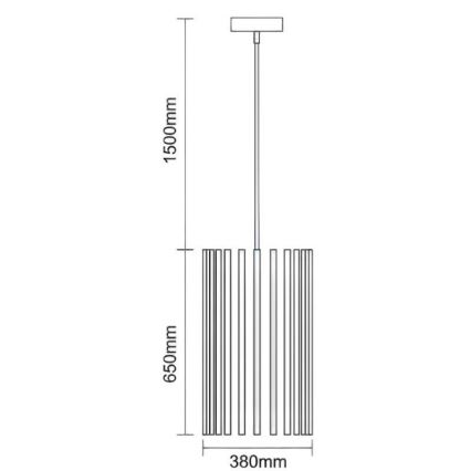 Houten hanglamp aan snoer 1xE27/60W/230V Ø 38 cm massief/essen/rubberhout