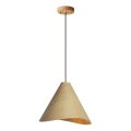 Houten hanglamp aan snoer 1xE27/60W/230V Ø 45 cm massief/eik/rubberhout