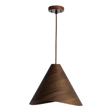 Houten hanglamp aan snoer 1xE27/60W/230V Ø 45 cm massief/walnoot/rubberhout
