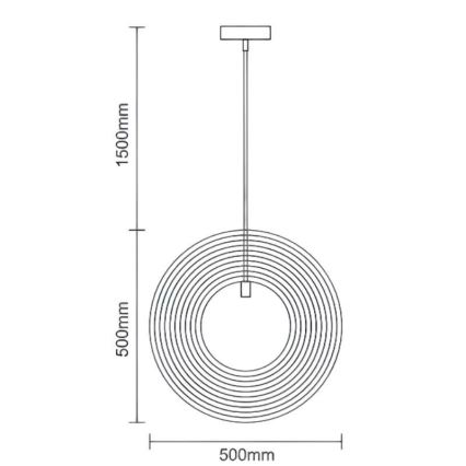 Houten hanglamp aan snoer 1xE27/60W/230V Ø 50 cm massief/fineer/rubberhout