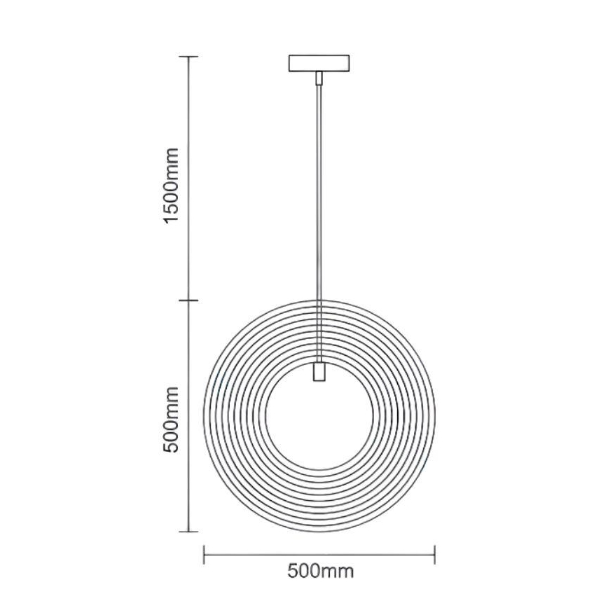 Houten hanglamp aan snoer 1xE27/60W/230V Ø 50 cm massief/fineer/rubberhout