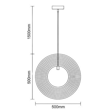 Houten hanglamp aan snoer 1xE27/60W/230V Ø 50 cm massief hout/fineer/rubberhout
