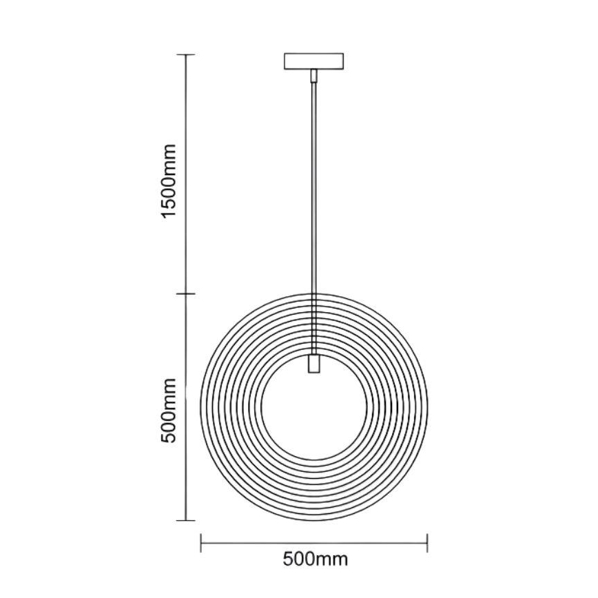 Houten hanglamp aan snoer 1xE27/60W/230V Ø 50 cm massief hout/fineer/rubberhout
