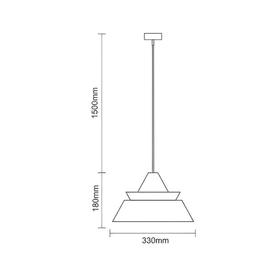 Houten hanglamp met kabel 1xE27/60W/230V Ø 33 cm massief/eiken/notenhout/rubberhout