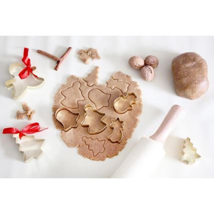 Houten roller met siliconen TORO 43 cm, crème