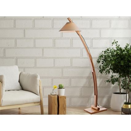 Houten vloerlamp 1xE27/60W/230V massief/essenhout
