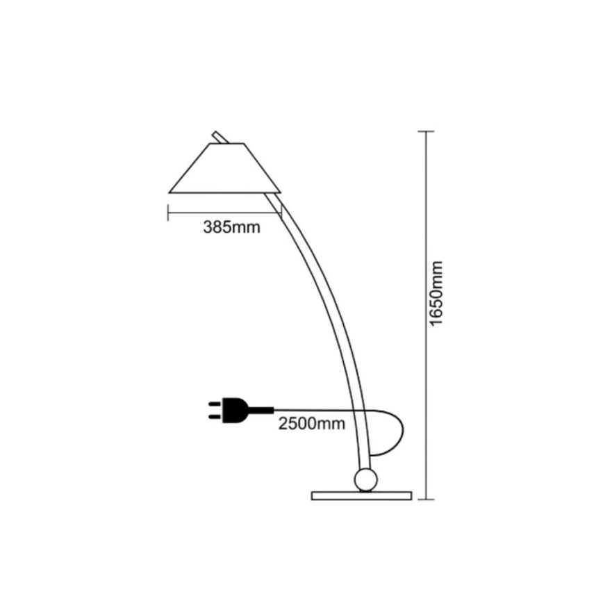 Houten vloerlamp 1xE27/60W/230V massief/essenhout