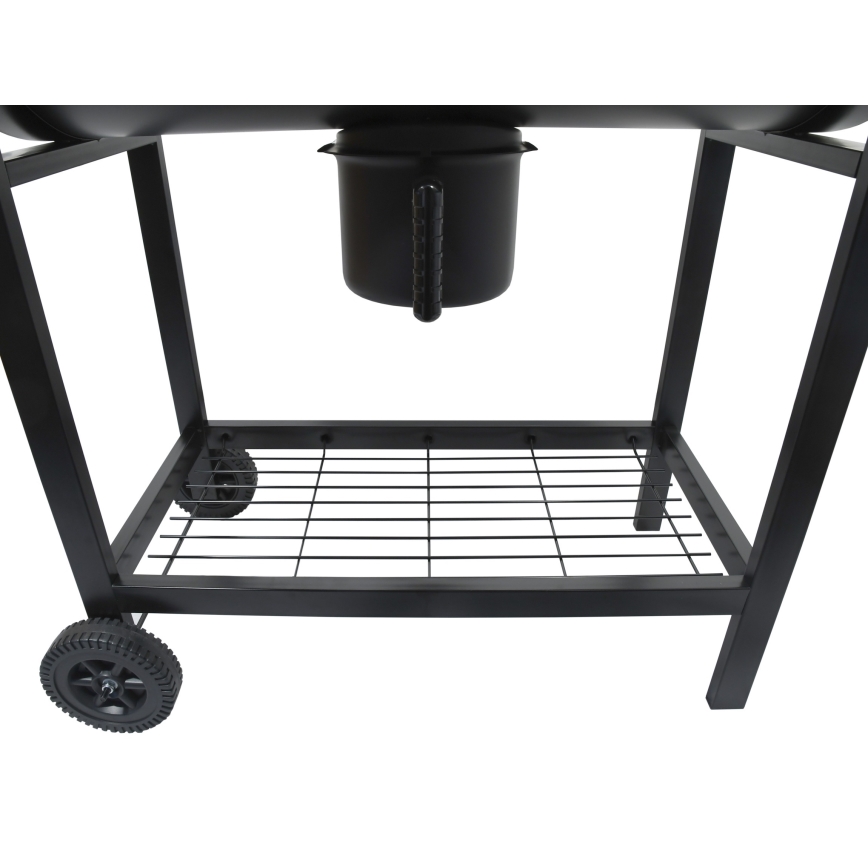 Houtskoolgrill zwart/hout
