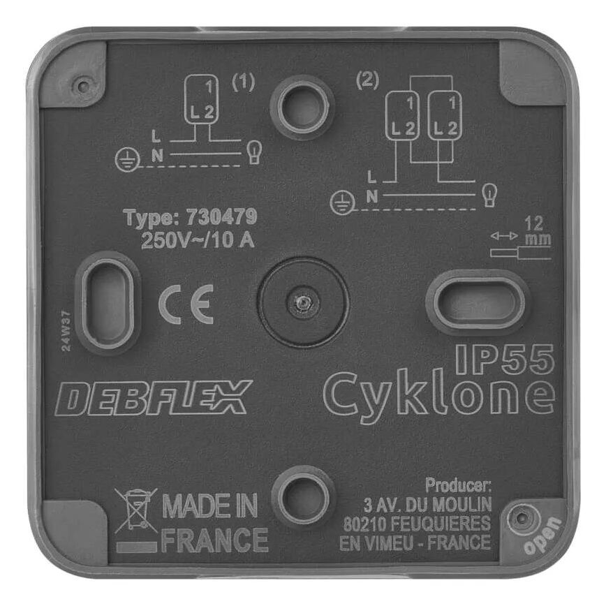 Huis schakelaar afwisselend 250V/10A IP55