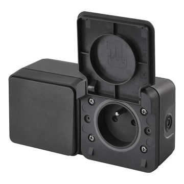 Huis schakelaar afwisselend met stopcontact 250V/16A IP55