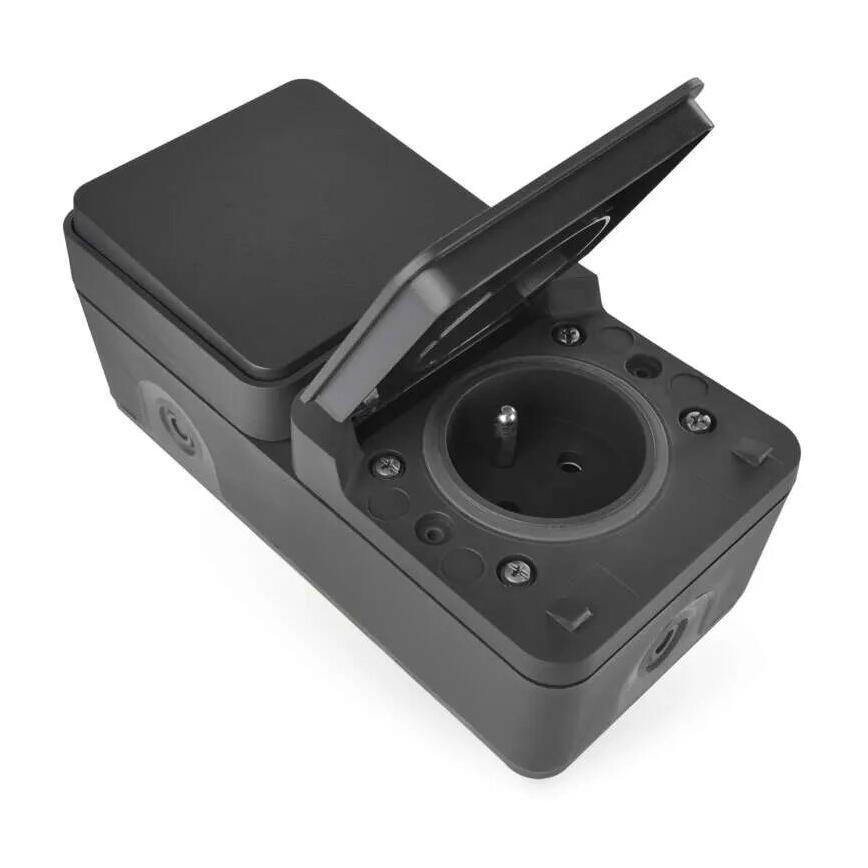 Huis schakelaar afwisselend met stopcontact 250V/16A IP55