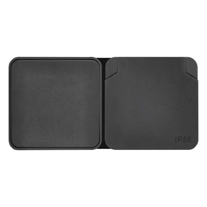 Huis schakelaar afwisselend met stopcontact 250V/16A IP55