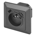 Huishoudelijke wandcontactdoos met USB-A+USB-C, Frans, 250V/16A, antraciet