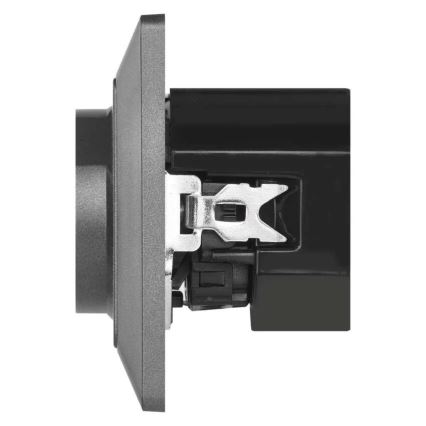 Huishoudelijke wandcontactdoos met USB-A+USB-C, Frans, 250V/16A, antraciet