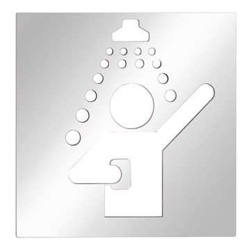 Icoon Douche 12x12 cm RVS/zilver