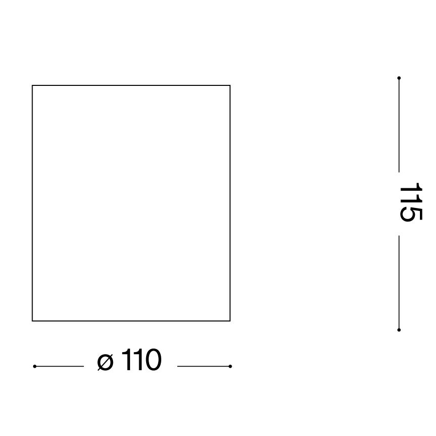 Ideal Lux - Badkamer spot GUN 1xGU10/28W/230V IP44 zwart