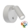 Ideal Lux - BEAN LED/3W/5V 2200 mAh CRI 95 dimbare oplaadbare wandspot met aanraakbediening, wit