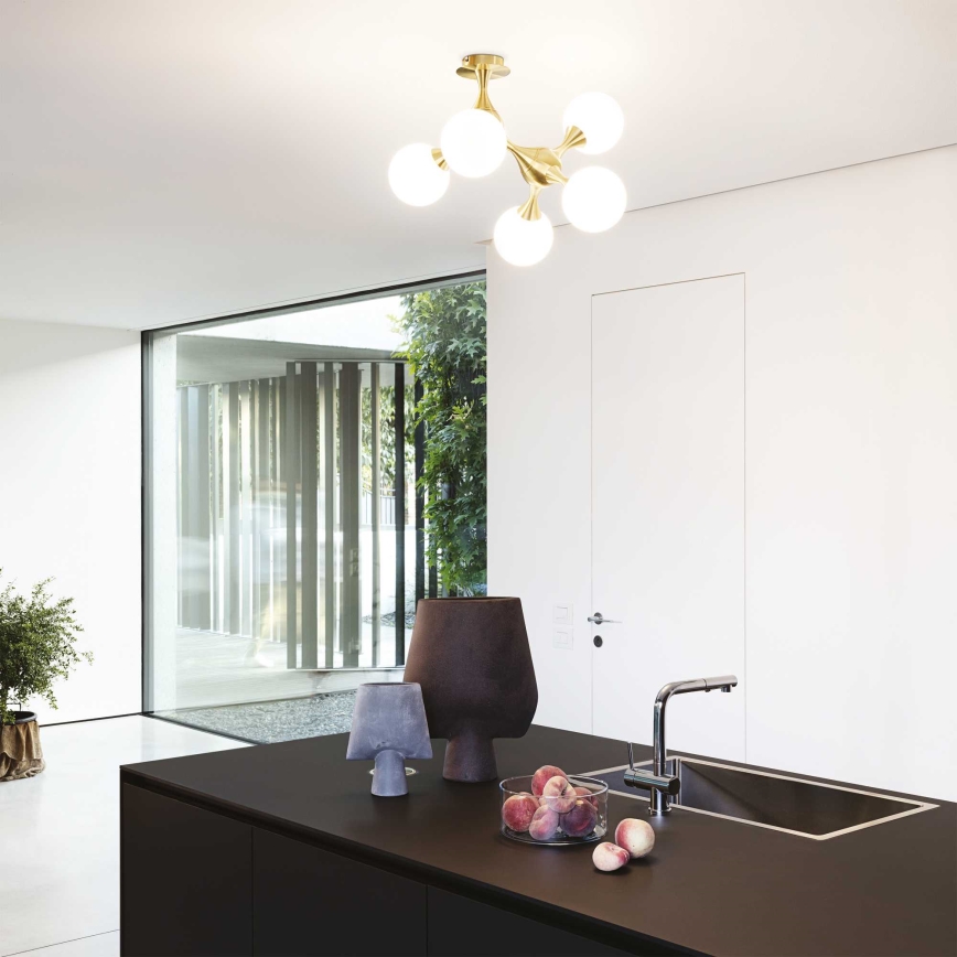 Ideal Lux - Bevestigde hanglamp NODI 5xE14/28W/230V messing