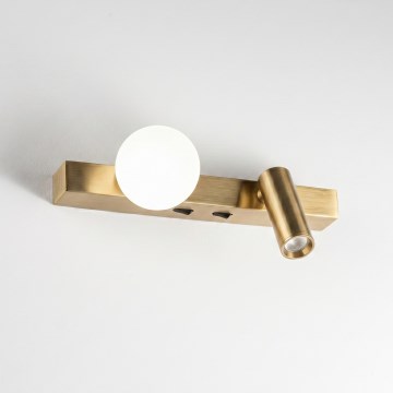 Ideal Lux - BINOMIO LED-wandlamp 2x LED/3W/230V, CRI 90, messing