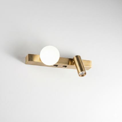 Ideal Lux - BINOMIO LED-wandlamp 2x LED/3W/230V, CRI 90, messing