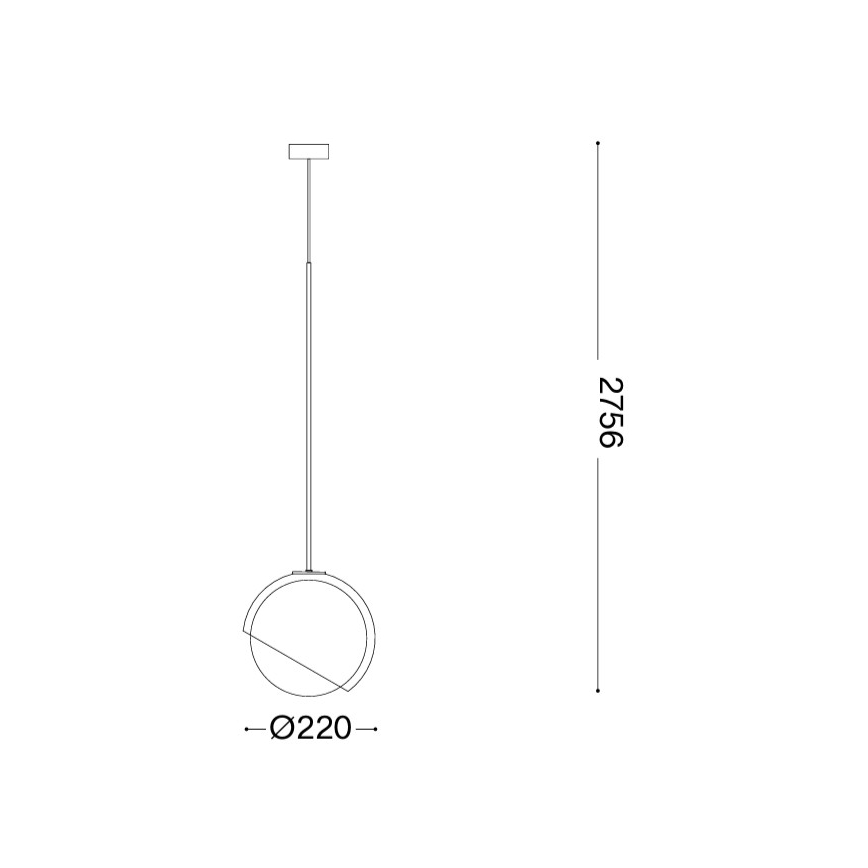Ideal Lux - BLOOM hanglamp aan kabel 1xE27/42W/230V Ø22 cm zwart