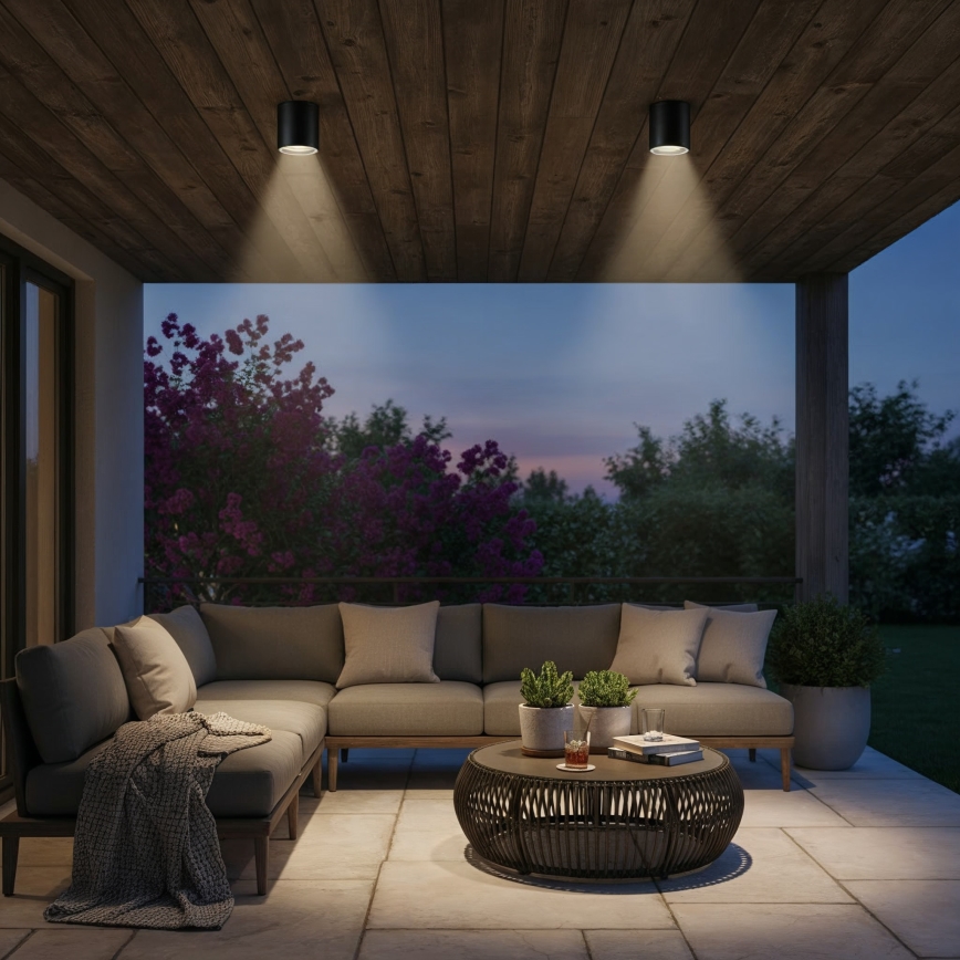 Ideal Lux - Buiten spot GUN 1xGU10/28W/230V Ø11 cm IP55 zwart