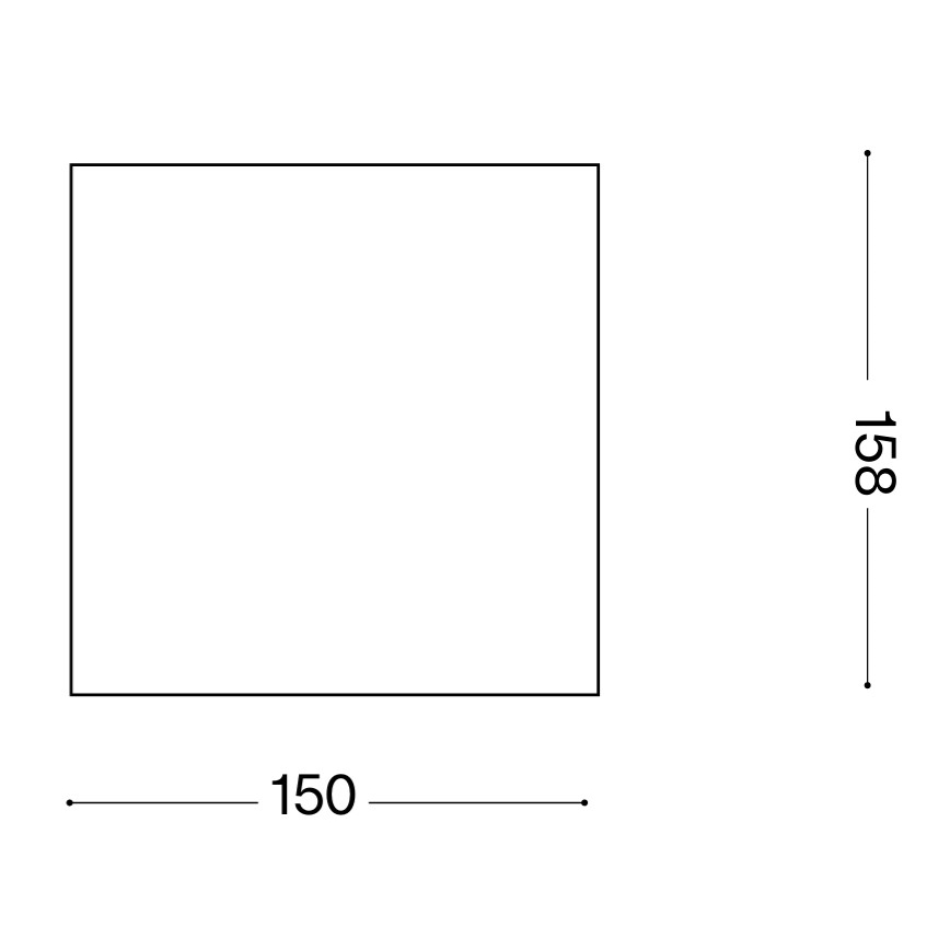 Ideal Lux - Buitenspot TECHO 1xGU10/20W/230V 15x15 cm IP54 antraciet