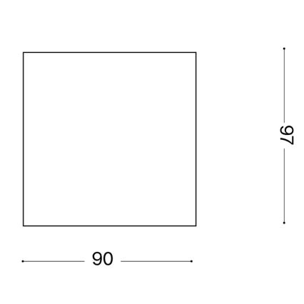 Ideal Lux - Buiten spot TECHO 1xGU10/20W/230V 9x9 cm IP54 antraciet