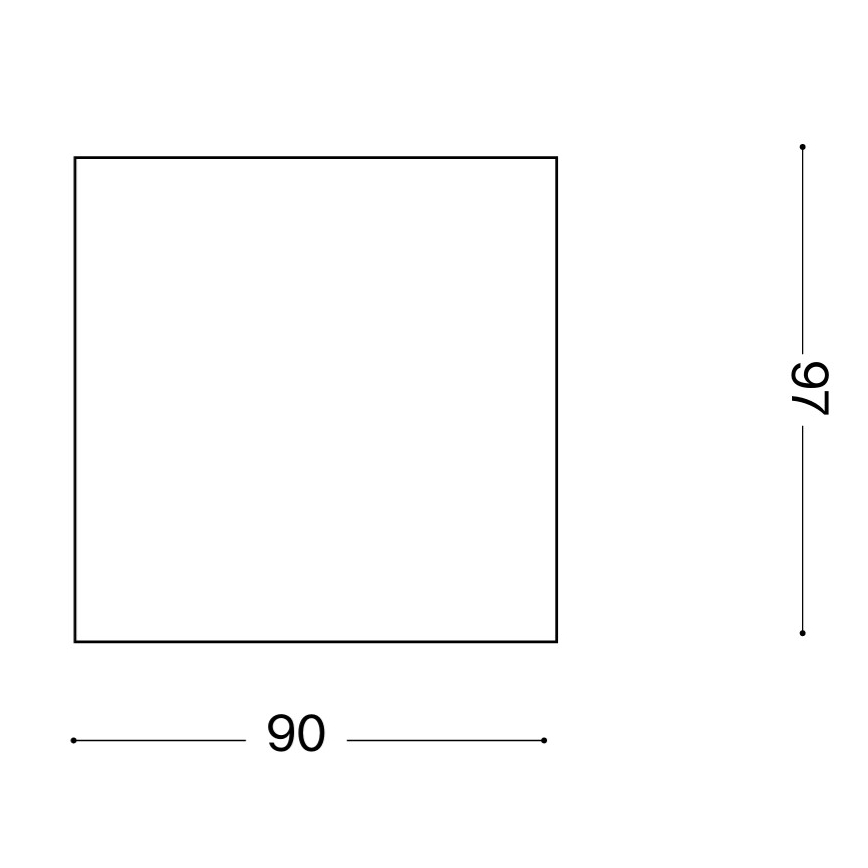 Ideal Lux - Buiten spot TECHO 1xGU10/20W/230V 9x9 cm IP54 antraciet