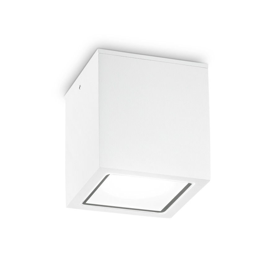 Ideal Lux - Buiten-spotlamp TECHO 1xGU10/20W/230V 9x9 cm IP54 wit