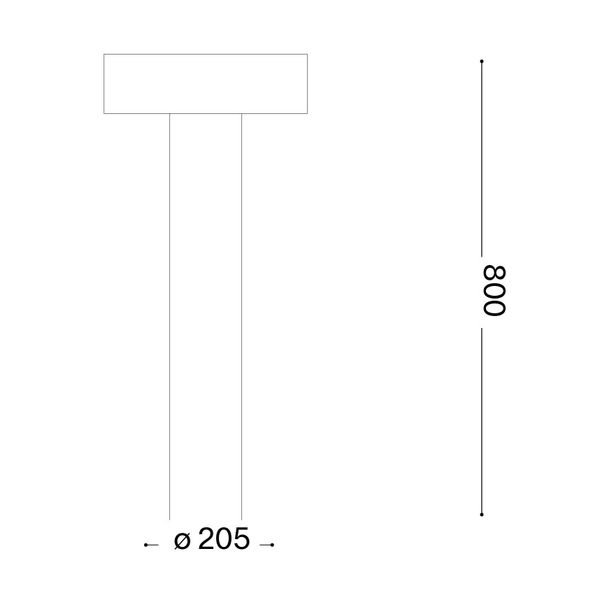 Ideal Lux - Buitenlamp 4x G9/15W/230V 80 cm IP44 bruin