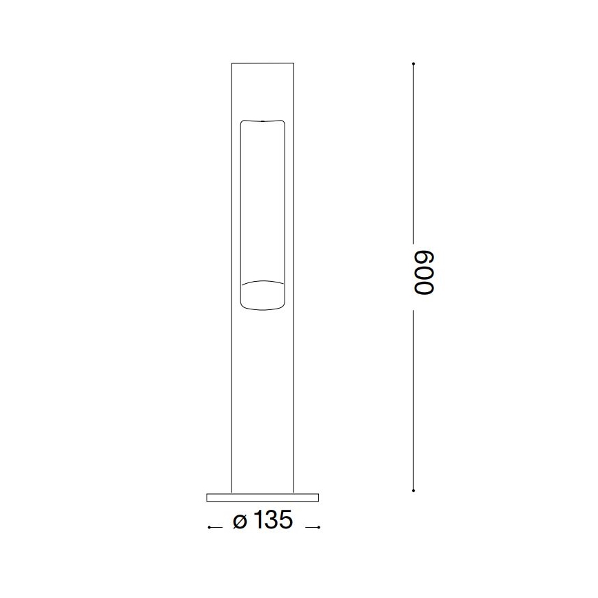 Ideal Lux - Buitenlamp ACQUA 1xG9/15W/230V 60 cm IP44 bruin