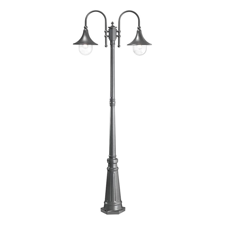 Ideal Lux - Buitenlamp CIMA 2xE27/52W/230V 216 cm IP43 antraciet