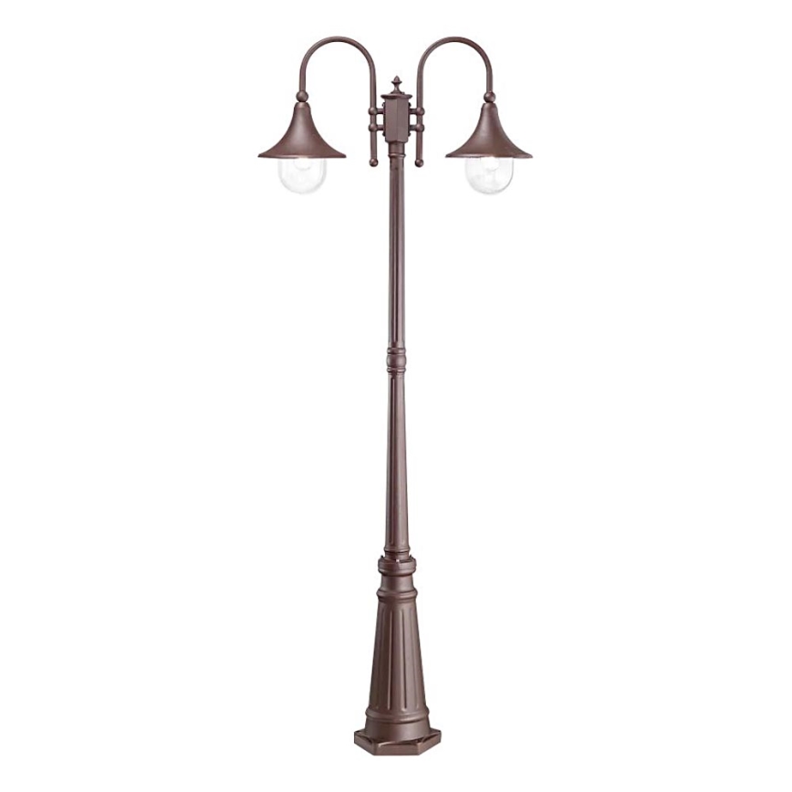 Ideal Lux - Buitenlamp CIMA 2xE27/52W/230V 216 cm IP43 bruin