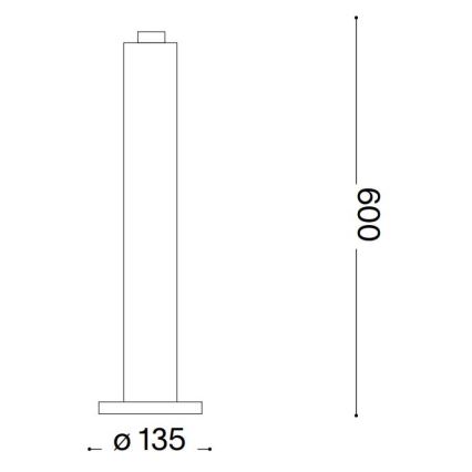 Ideal Lux - Buitenlamp CLIO 1xE27/42W/230V 60 cm IP44 antraciet