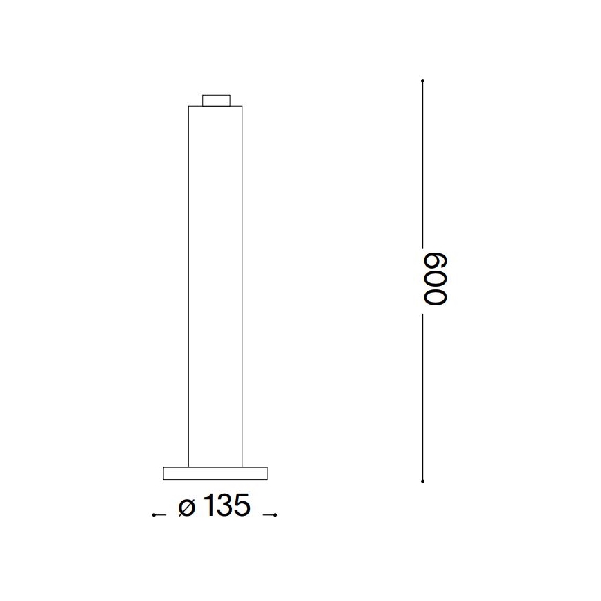 Ideal Lux - Buitenlamp CLIO 1xE27/42W/230V 60 cm IP44 zwart