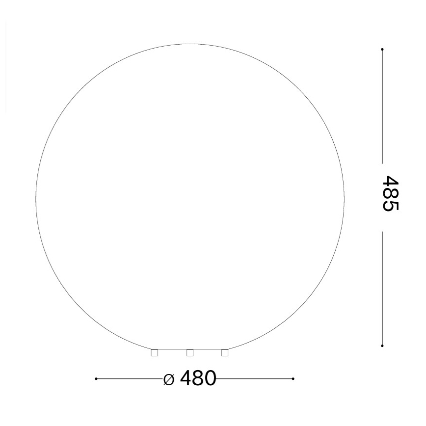 Ideal Lux - Buitenlamp DORIS 1xE27/60W/230V diam. 48 cm IP44 grijs