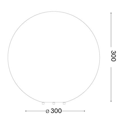 Ideal Lux - Buitenlamp DORIS 1xE27/60W/230V Ø 30 cm IP44 grijs