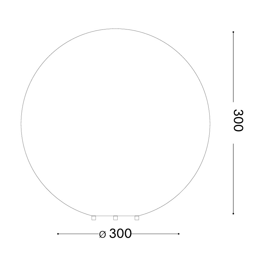 Ideal Lux - Buitenlamp DORIS 1xE27/60W/230V Ø 30 cm IP44 grijs
