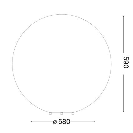 Ideal Lux - Buitenlamp DORIS 1xE27/60W/230V Ø 58 cm IP44 grijs