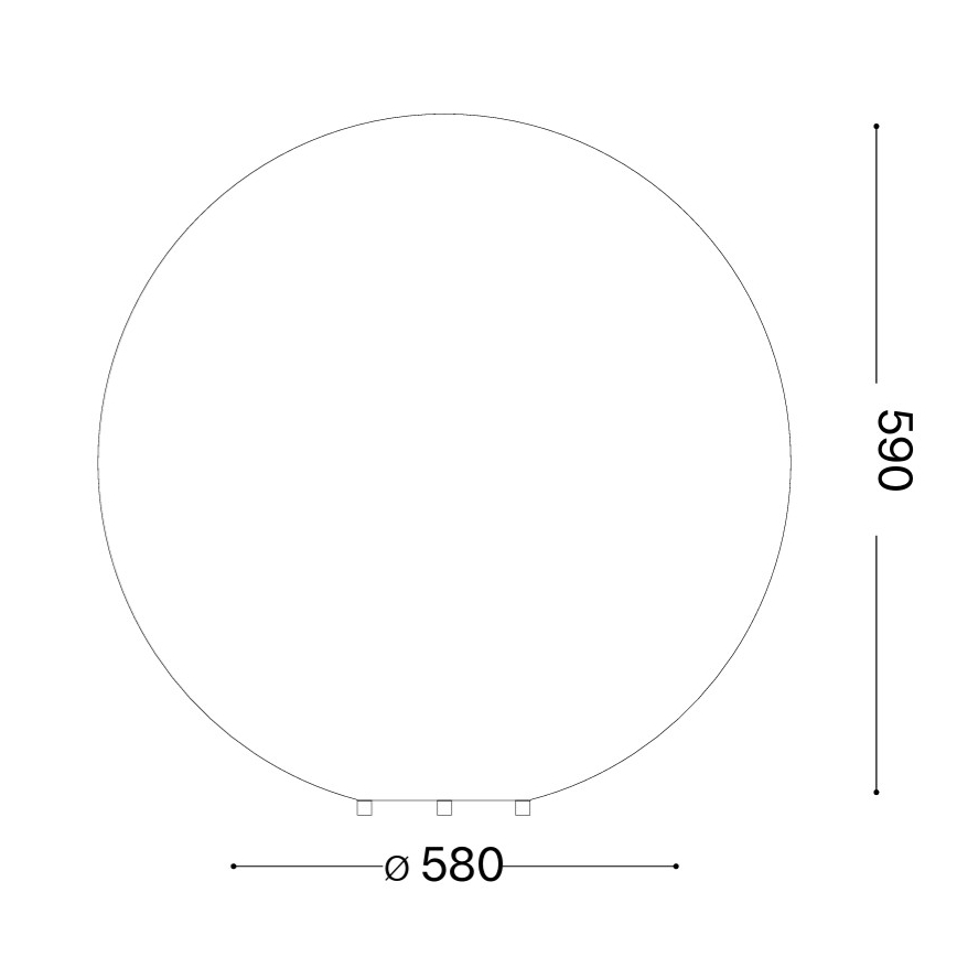 Ideal Lux - Buitenlamp DORIS 1xE27/60W/230V Ø 58 cm IP44 grijs