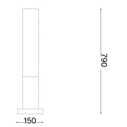 Ideal Lux - Buitenlamp EDO OUTDOOR 1xGX53/15W/230V 79 cm IP65 bruin