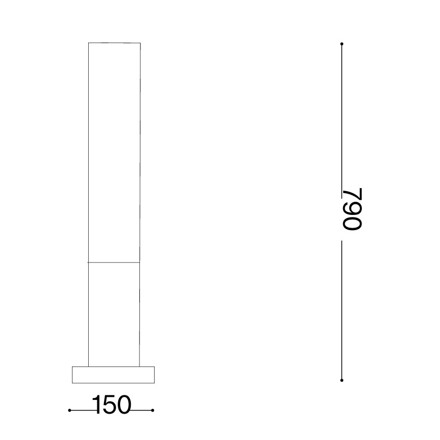 Ideal Lux - Buitenlamp EDO OUTDOOR 1xGX53/15W/230V 79 cm IP65 bruin
