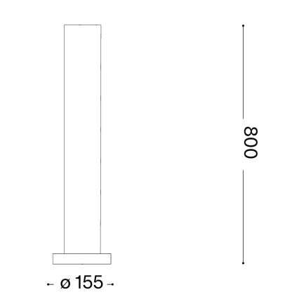 Ideal Lux - Buitenlamp EDO OUTDOOR 1xGX53/15W/230V 80 cm IP65 bruin